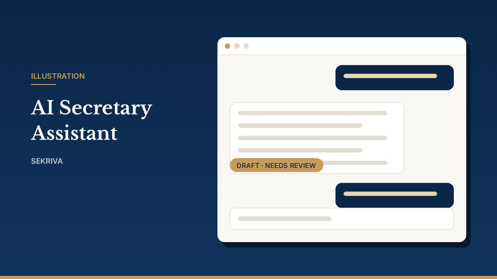 The AI Secretary Assistant: useful drafts, reviewed by a human in Sekriva