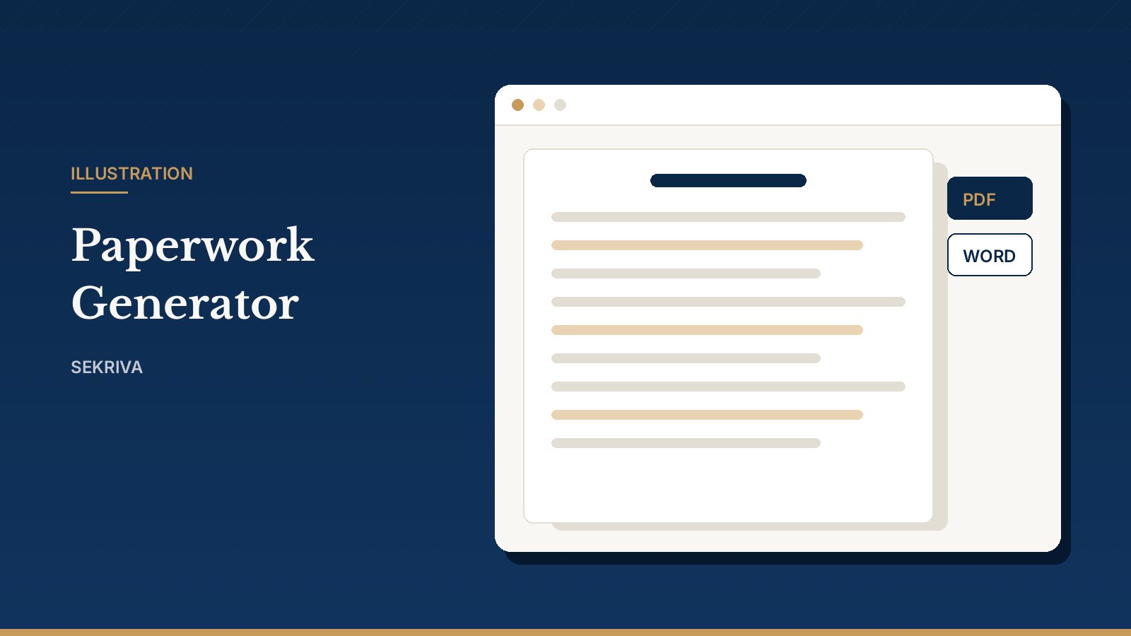 The Paperwork Generator and document management in Sekriva